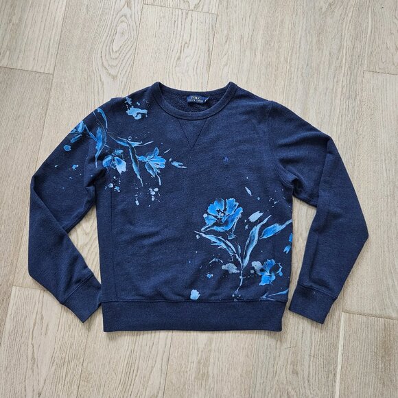 Polo Ralph Lauren Tops - Polo Ralph Lauren Women’s Floral Crewneck Sweatshirt – Size SP, Blue